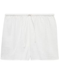 Mango - Cotton Drawstring Waist Pajama Shorts - Lyst