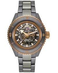 Rado - Captain Cook High Tech Ceramic Skeleton Bracelet Watch, 43Mm - Lyst