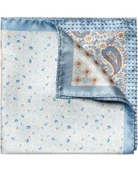 Eton - Four-in-one Paisley Silk Pocket Square - Lyst