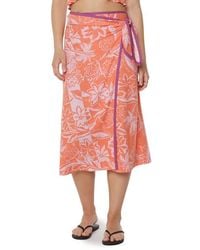 Roxy - Palma Floral Wrap Skirt - Lyst