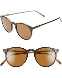 Oliver Peoples - O'malley 48mm Round Sunglasses - Lyst