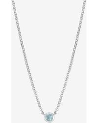 Dower & Hall - Aquamarine Round Dewdrop Pendant - Lyst