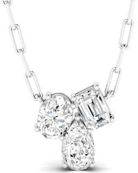 Everlee - Multi Shape Cluster Lab Diamond Necklace - Lyst