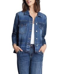 Wash Lab Denim - Step Up Raw Hem Denim Jacket - Lyst