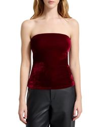MARCELLA - Gavin Strapless Velvet Top - Lyst