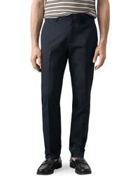 Mango - Slim Fit Flat Front Cotton Twill Pants - Lyst