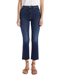 Mother - The Hustler Fray Ankle Bootcut Jeans - Lyst