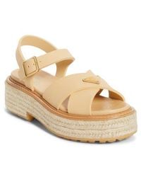 Prada - Stride Flow Espadrille Platfrom Sandal - Lyst