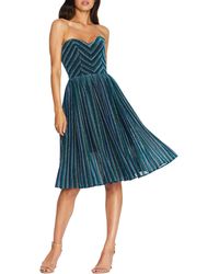 Dress the Population - Rosalie Metallic Stripe Strapless Cocktail Dress - Lyst