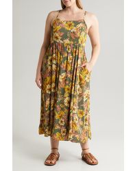Treasure & Bond - Floral Print Sleeveless Maxi Dress - Lyst