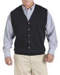 Oak Hill by DXL - Big & Tall Button-Front Sweater Vest - Lyst
