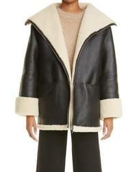 TOTEME - Totême Menfi Oversize Genuine Shearling Coat - Lyst