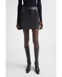 Stand Studio - Beatrice Leather Trim Miniskirt - Lyst