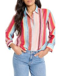 NIC+ZOE - Horizon Breeze Stripe Button-Up Shirt - Lyst