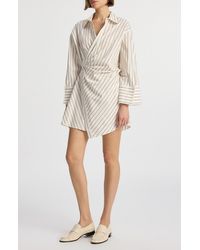 A.L.C. - A. L.c. Madison Stripe Long Sleeve Cotton Shirtdress - Lyst