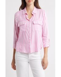 Beach Lunch Lounge - Fallon Crop Button-Up Shirt - Lyst