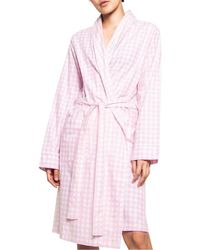 Petite Plume - Gingham Cotton Robe - Lyst