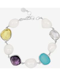 Dower & Hall - 'Candy' Gemstone & Pearl Pebble Bracelet - Lyst