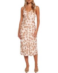 Petal & Pup - Franny Floral Print Sleeveless Midi Dress - Lyst