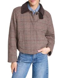 Levi's - Corduroy Collar Houndstooth Plaid Short Mac Jacket - Lyst