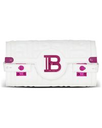 Balmain - B-buzz 23 Monogram Quilted Leather Clutch - Lyst