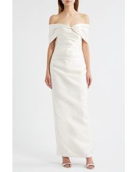 Sonya Moda - Off The Shoulder Taffeta Gown - Lyst