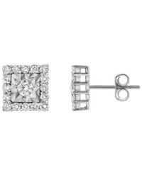 LuvMyJewelry - Legatum 10K Diamond Earrings - Lyst