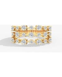 Everlee - Orbit Three Row Lab Diamond Ring - Lyst