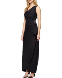 Alex Evenings - Embellished Side Drape Column Formal Gown - Lyst