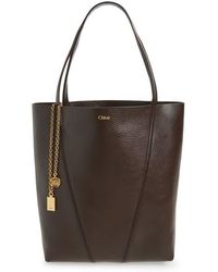 Chloé - Spin Leather Tote - Lyst