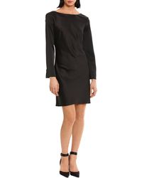 DONNA MORGAN FOR MAGGY - Long Sleeve Satin Cocktail Minidress - Lyst