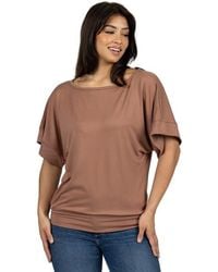 24seven Comfort Apparel - Loose Fit Dolman Top With Wide Sleeves - Lyst
