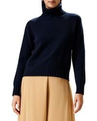 LILYSILK - Turtleneck Sweater With Rib Hemline - Lyst