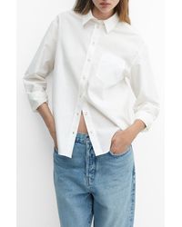 Mango - Cotton Button-up Shirt - Lyst