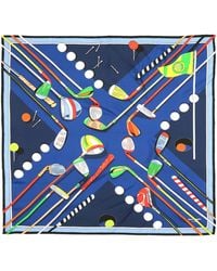Kate Spade - 18th Hole Square Silk Scarf - Lyst