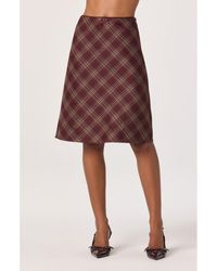 Astr - Plaid Slip Skirt - Lyst