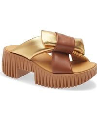 4Ccccees - Plia Bow Platform Slide Sandal - Lyst