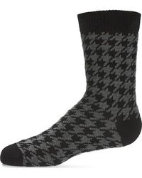 Memoi - Houndstooth Crew Sock - Lyst