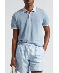 Eleventy - Tipped Piqué Cotton Polo - Lyst