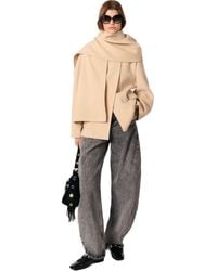 Maje - Double-Faced Coat With Scarf - Lyst