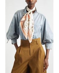 Zimmermann - Floral Print Silk Square Scarf - Lyst