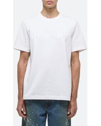 Helmut Lang - Tonal Embroidered Logo T-shirt - Lyst