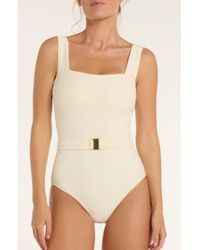 Hermoza - Belted Marisa One-Piece Swimsuit - Lyst