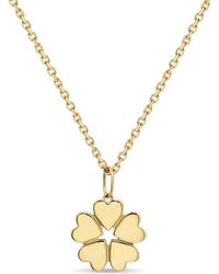DEVATA - Clover Heart Pendant Necklace - Lyst