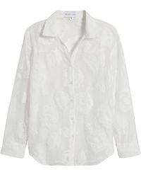 NIKKI LUND - Liz Embroidered Floral Button-up Shirt - Lyst