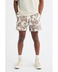 RIZORT - Nathan Floral Drawstring Shorts - Lyst