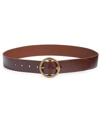 Treasure & Bond Oval Buckle Leather Belt