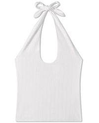 VIR VITA - Pauline Pointelle Halter Top - Lyst