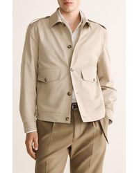 Mango - Cotton & Silk Jacket - Lyst