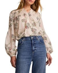 Mint Velvet - Floral Smocked Peasant Blouse - Lyst